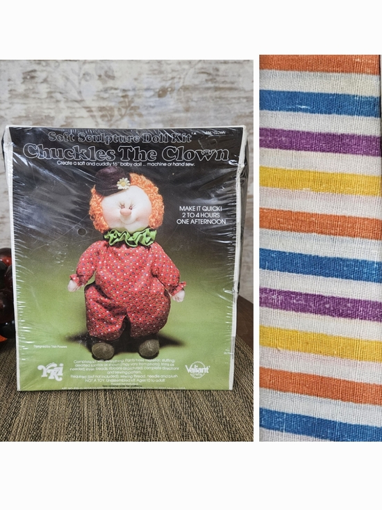 Vintage Other - Vintage Sewing Kit 1980s Chuckles the Clown 16" Baby Doll Soft Sculpture
